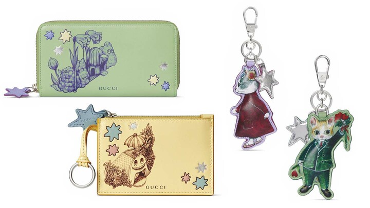 グッチ×ヒグチユウココラボレーションコレクションのスモールレザーグッズ