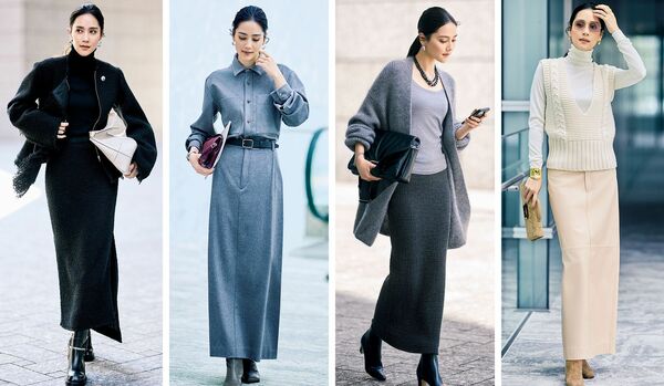 仕事服を即、旬顔に!モダンな迫力とエレガンスを授ける「ロングタイトスカート」の着こなし5選