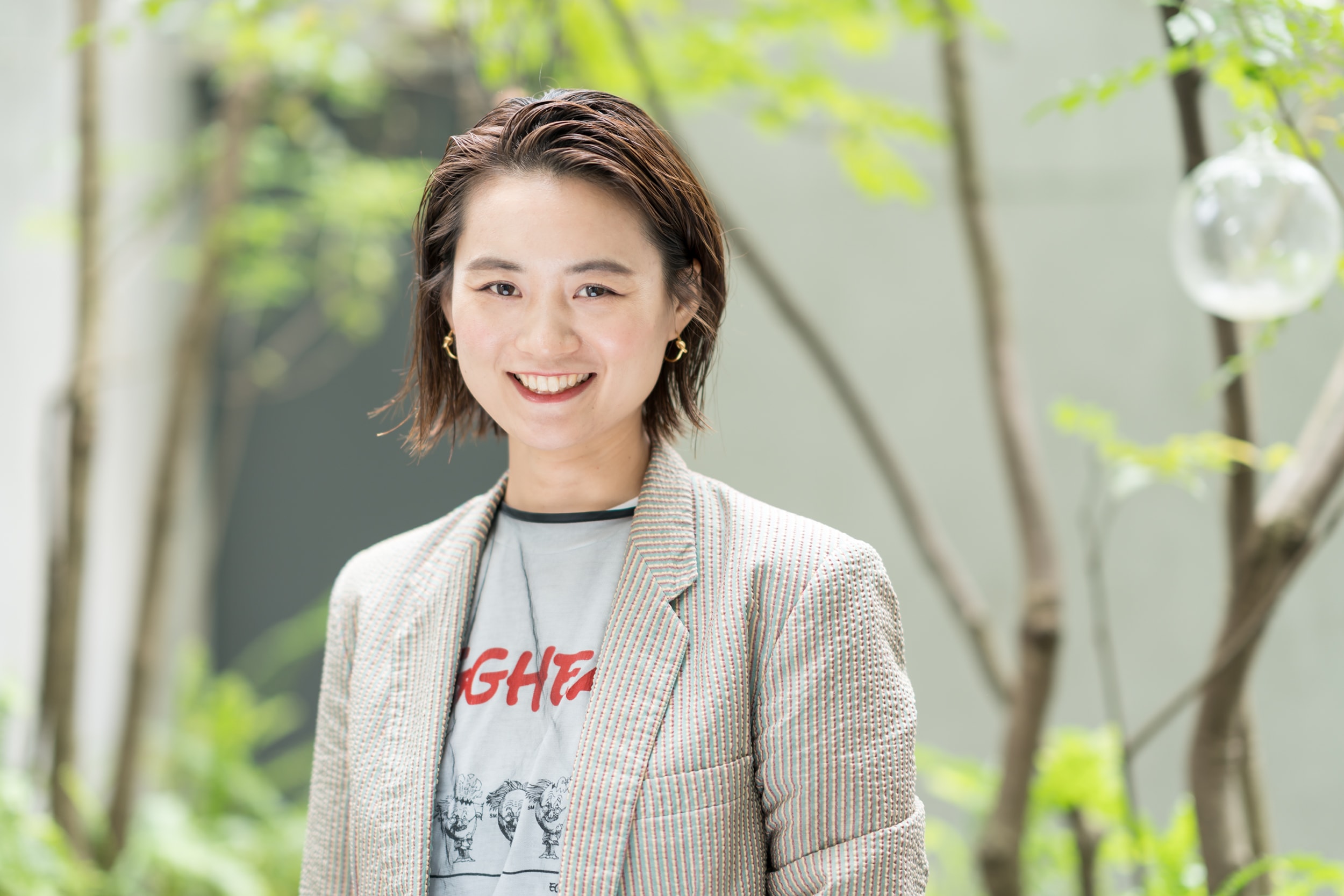 Cocoonスタイリスト・ACOさん。「最近キックボクシングにハマっていて週2で通っています。なまった体に鞭を打って、自分を鼓舞しています(笑)」