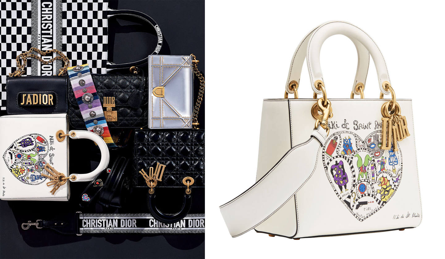 ニキ・ド・サンファルのペイントがあしらわれた「レディ ディオール」など、ディオールの2018年春夏コレクションに登場した新作バッグたち