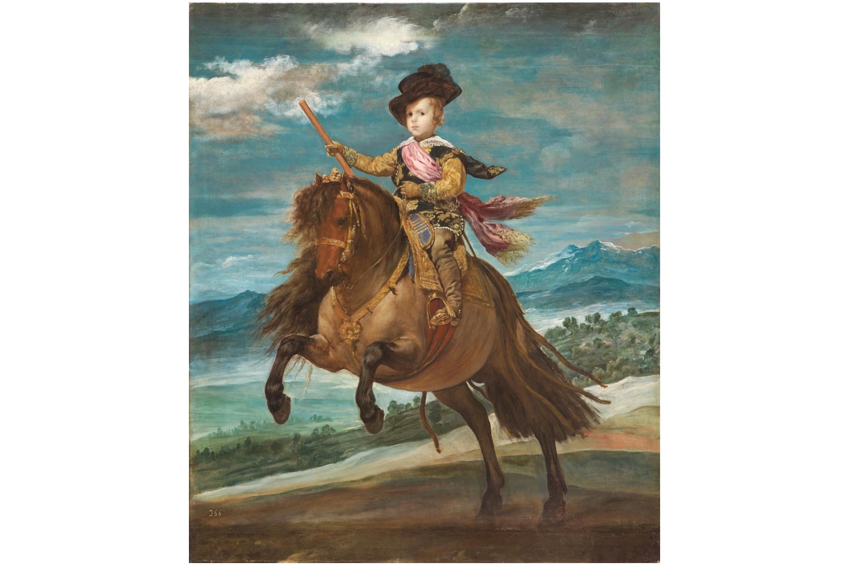 ディエゴ・ベラスケス《王太子バルタサール・カルロス騎馬像》1635年頃 マドリード、プラド美術館蔵 © Museo Nacional del Prado