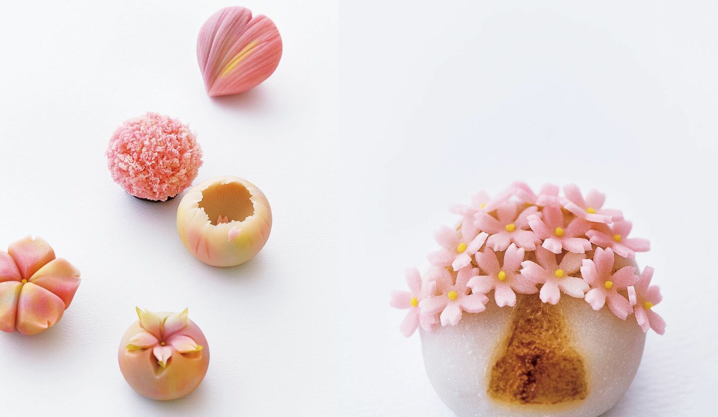 大分の和菓子店「武蔵屋総本店」の桜の上生菓子