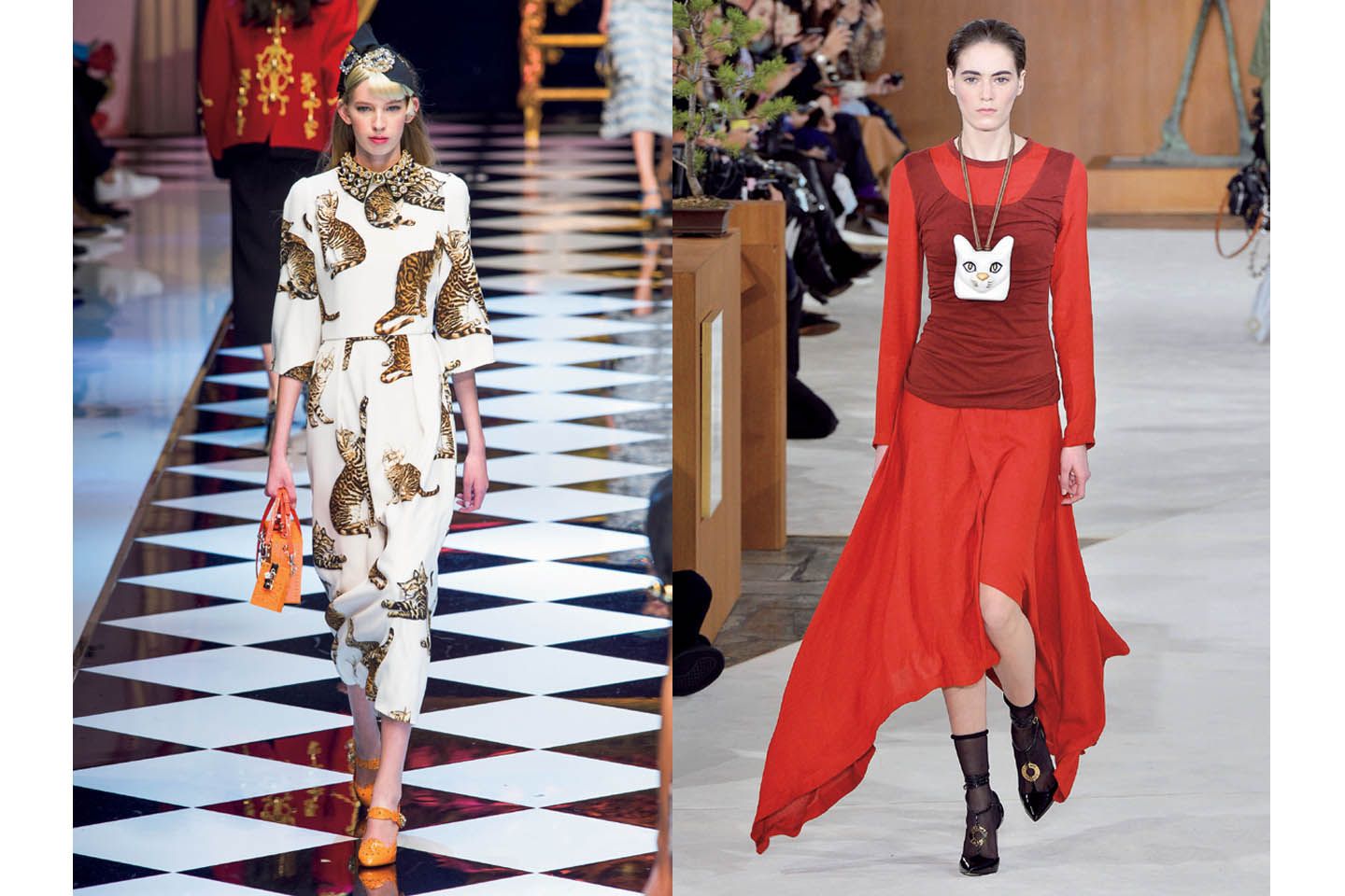 左から/DOLCE & GABBANA©IMAXtree/アフロ、LOEWE©Photo by Getty Images