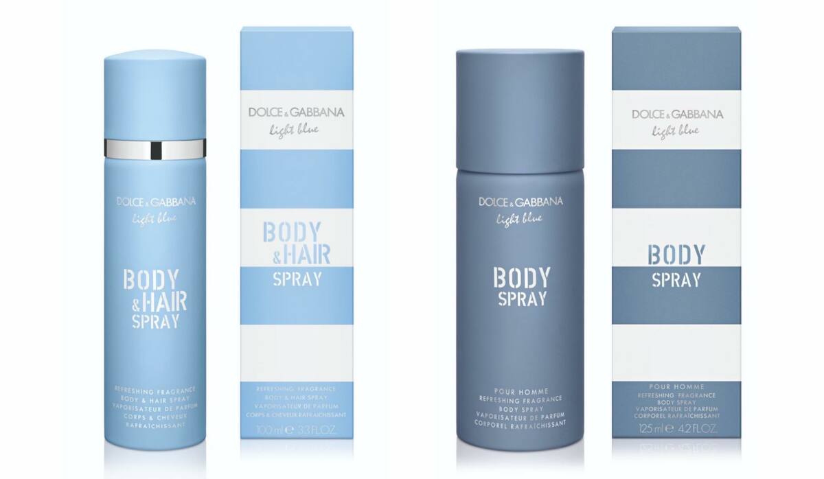 新品未使用、ドルチェ＆ガッバーナ ライトブルー ボディ＆ヘアスプレー 100ml ドルチェ&ガッバーナから「ライトブルー」の限定ボディスプレー