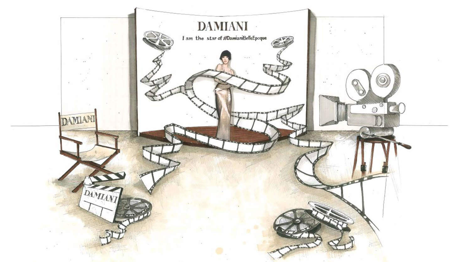ダミアーニの期間限定ブティック「グラマラス ジュエリー ～ for DRESS UP ～ by DAMIANI」のフォトスポット