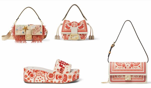 フェンディのサマーコレクションより新作が登場！コーラルカラーの刺繍入りバッグとサンダルに注目