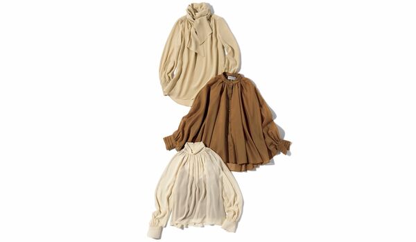 ジャケット感覚の着映えオーラを発揮する「主役級ブラウス」3選|春風に揺れるような立体感がオンタイムの装いを活性化