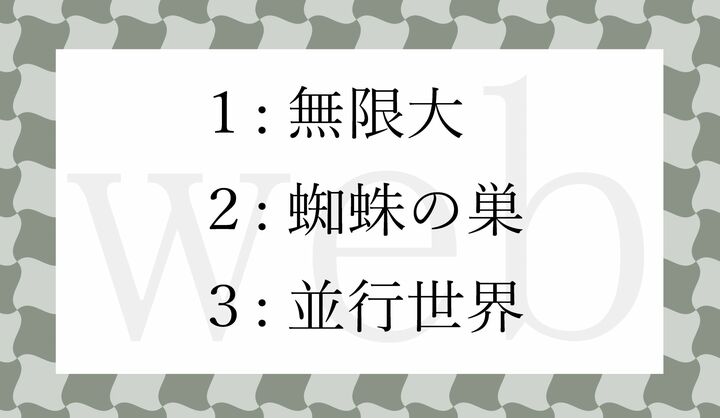 「web」のもともとの意味として正しい訳はどれ?