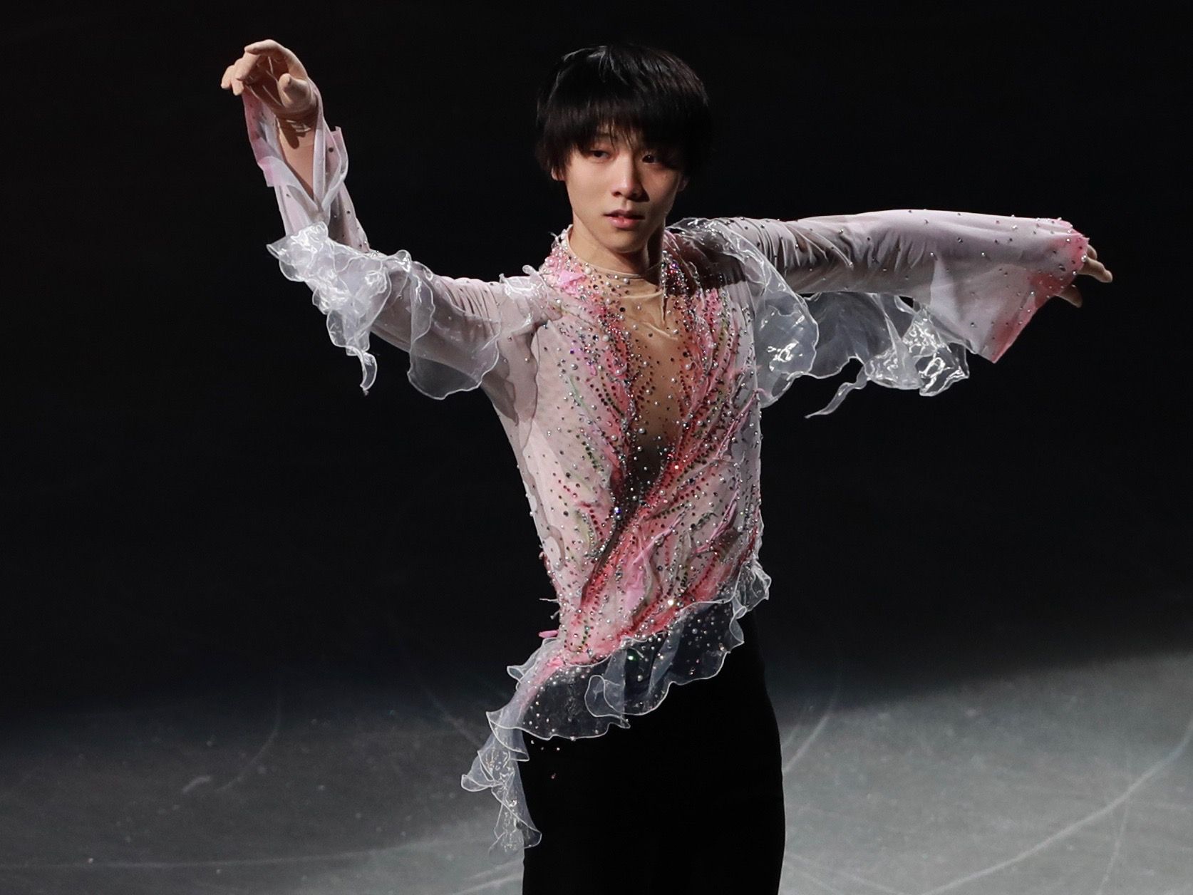 演技中の羽生結弦選手