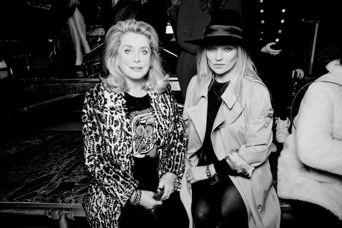 Saint Laurent(サンローラン)2017AWコレクション、Catherine Deneuve(カトリーヌ・ドヌーブ), Kate Moss(ケイト・モス)