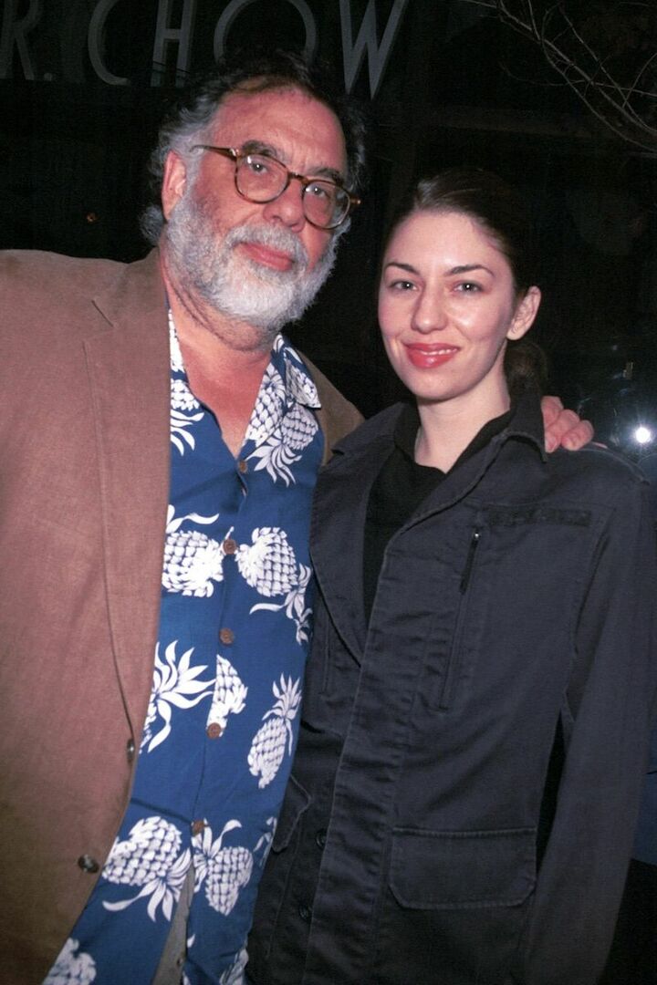 2000年、父親のフランシス・フォード・コッポラと。