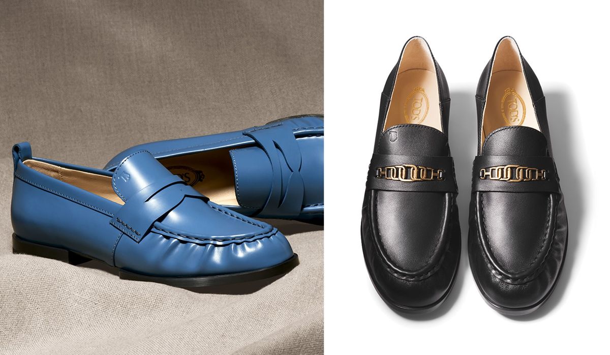 TOD'S ソフトレザー ギャザー ローファー オフホワイトサイズ37 Woman オフホワイト レザー スポーティー ローファー