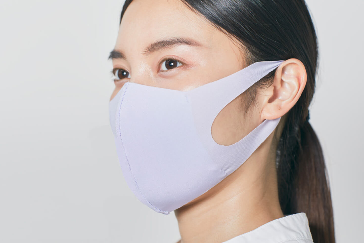 肌にやさしい洗える冷感布製マスク(2枚入り)②