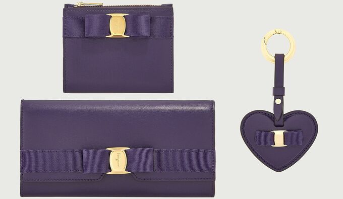 サルヴァトーレフェラガモ 長財布 パープル SalvatoreFerragamo サルヴァトーレフェラガモ Salvatore Ferragamo 長財布 ヴァラリボン