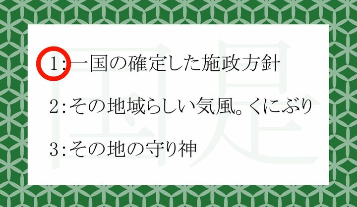 「国全体が『是』と認めた政治上の方針」という意味です。