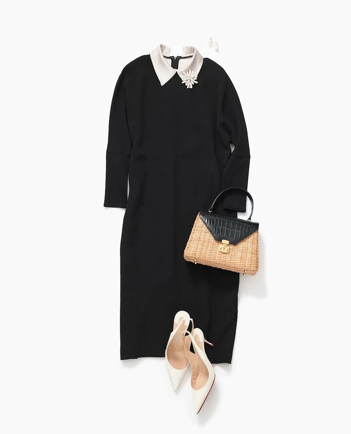 スタイリストの望月律子さんによるモノトーンをテーマにしたドレスアップコーディネート