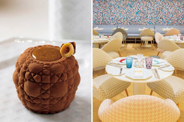 「カフェ ディオール by Anne-Sophie Pic Ginza」にスイーツと店内