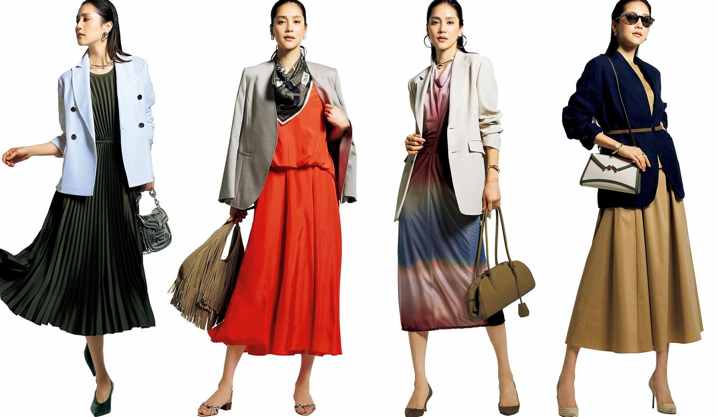 ジャケットとワンピースを組み合わせた着こなし4選