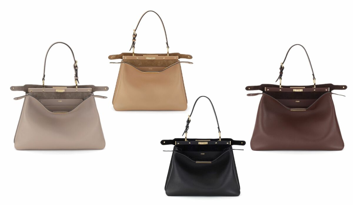 [FENDI] フェンディ ピーカブー ソフト ミディアム ピーカブー ソフト スモール カーフレザー ブルー | Fendi