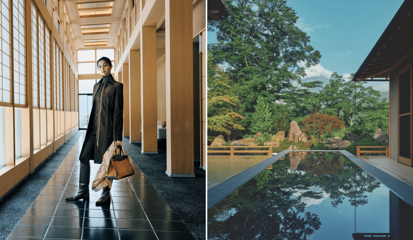 中条あやみ、エルメス、レザー、旅行、旅、ホテル、富士、強羅花壇、温泉