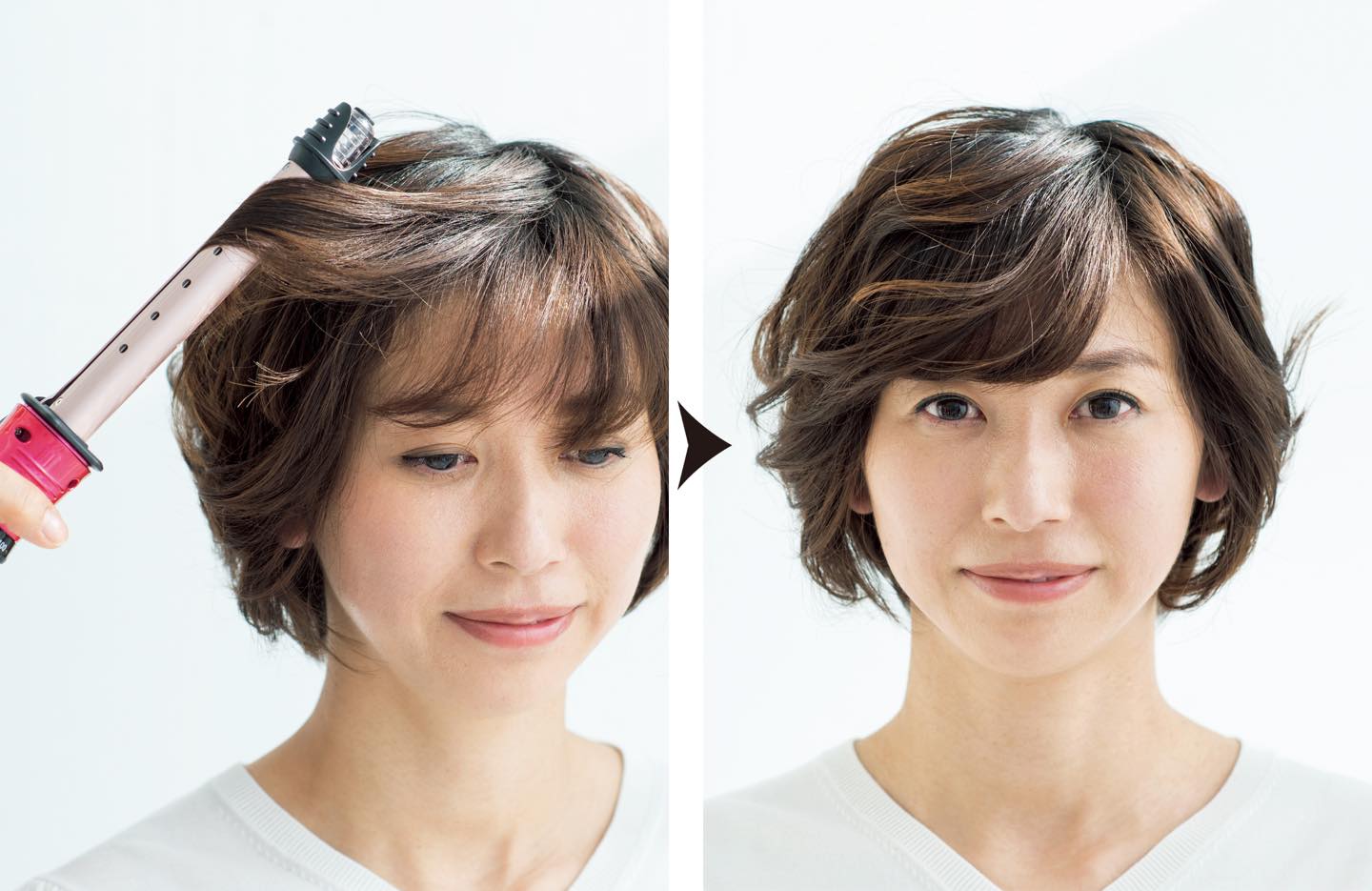 40代 髪型_12,40代 ショートヘア_12,ヘアアレンジ_13