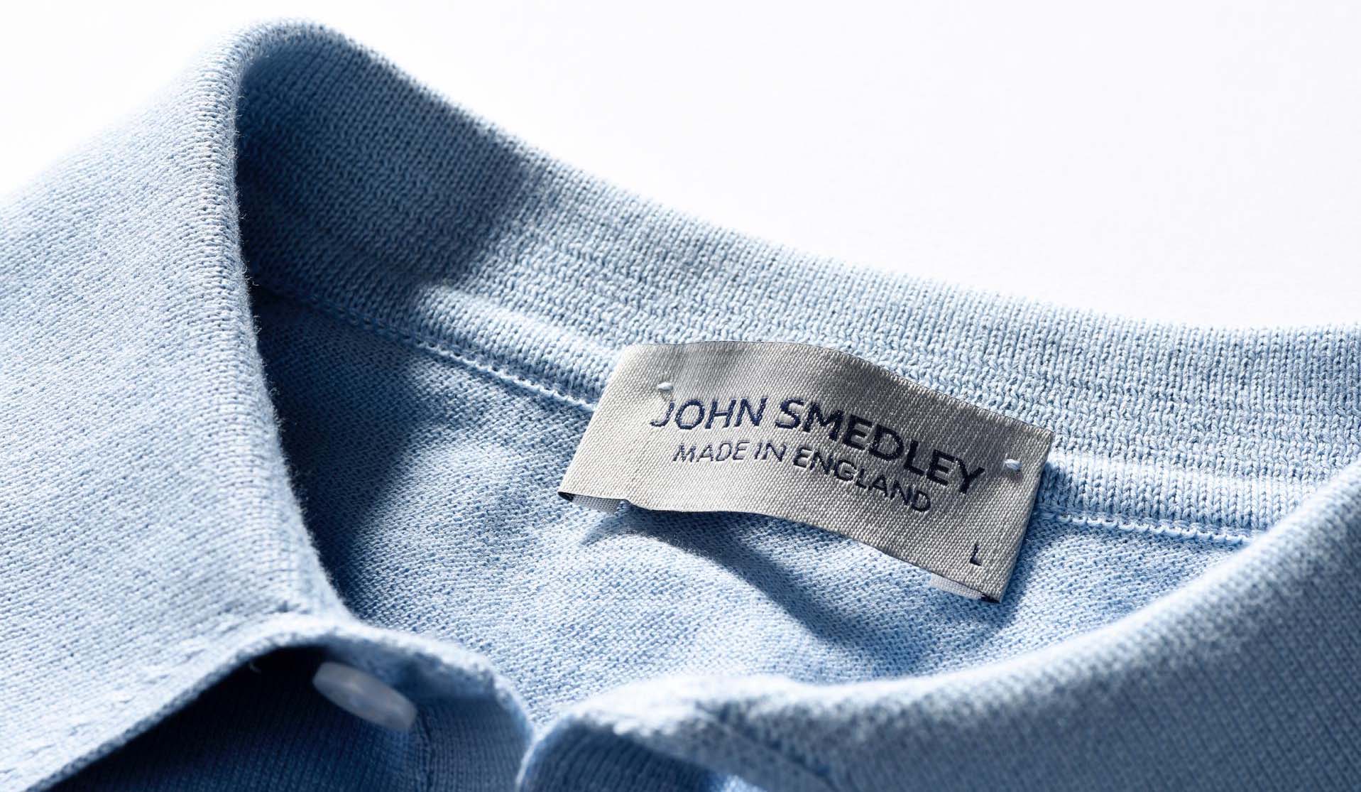 ジョン スメドレーのシーアイランドコットンを使用したニットポロシャツ