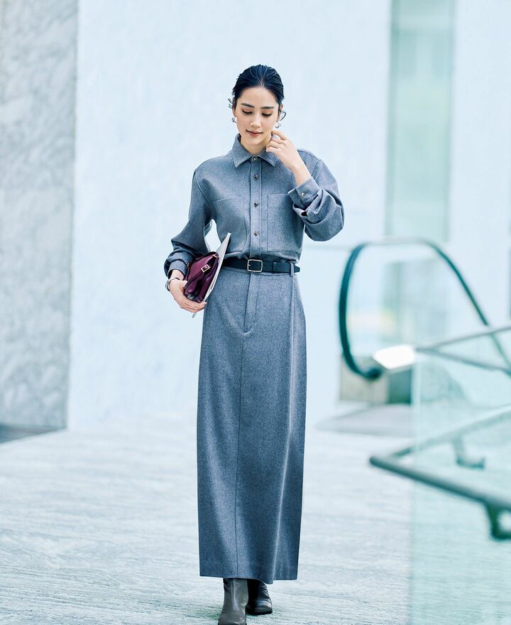 セアンのウエアを着用したモデルのAtsukoさん