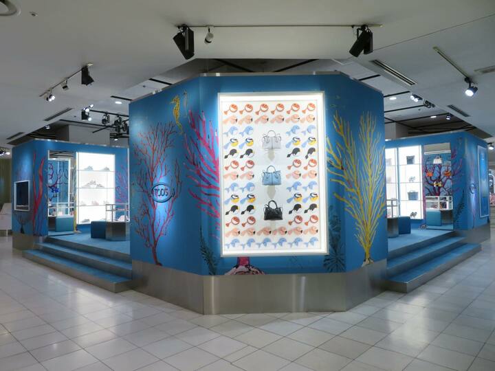 伊勢丹新宿店本館1階=ザ・ステージにて、ポップアップイベント「TOD’S AQUARIUM(トッズ アクアリウム)」を開催。
