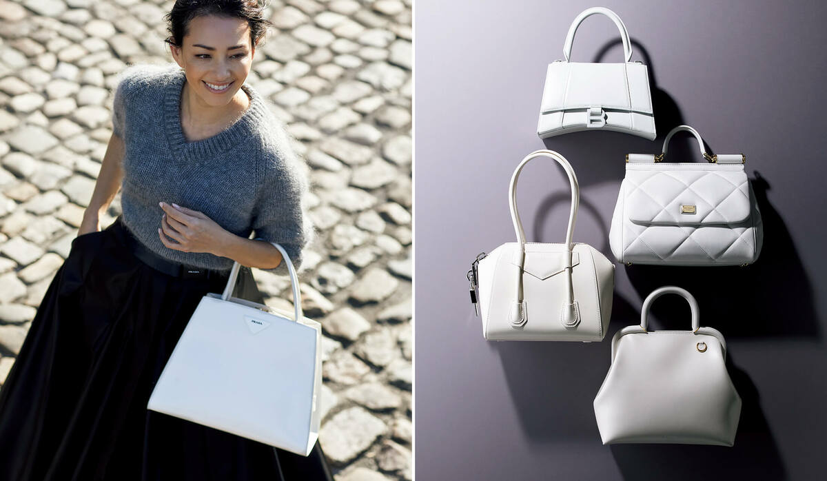 ボッテガ　トップハンドルバッグ　白 ミニトップハンドルバッグ BOTTEGA VENETA(ボッテガヴェネタ