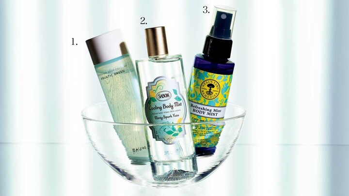 「BAUM」のボディコロン、「SABON Japan」のボディミスト、「ニールズヤード レメディーズ」のボディミスト