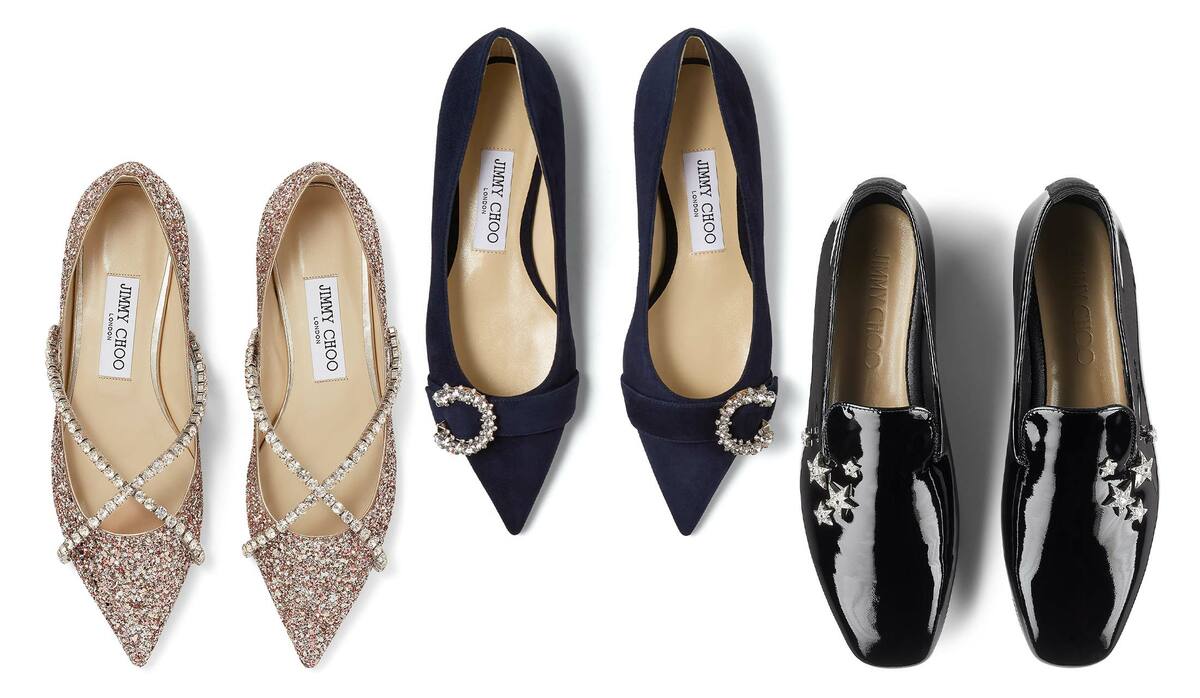 期間限定 JIMMY CHOO ジミーチュウ パンプス フラット ロゴ | artfive