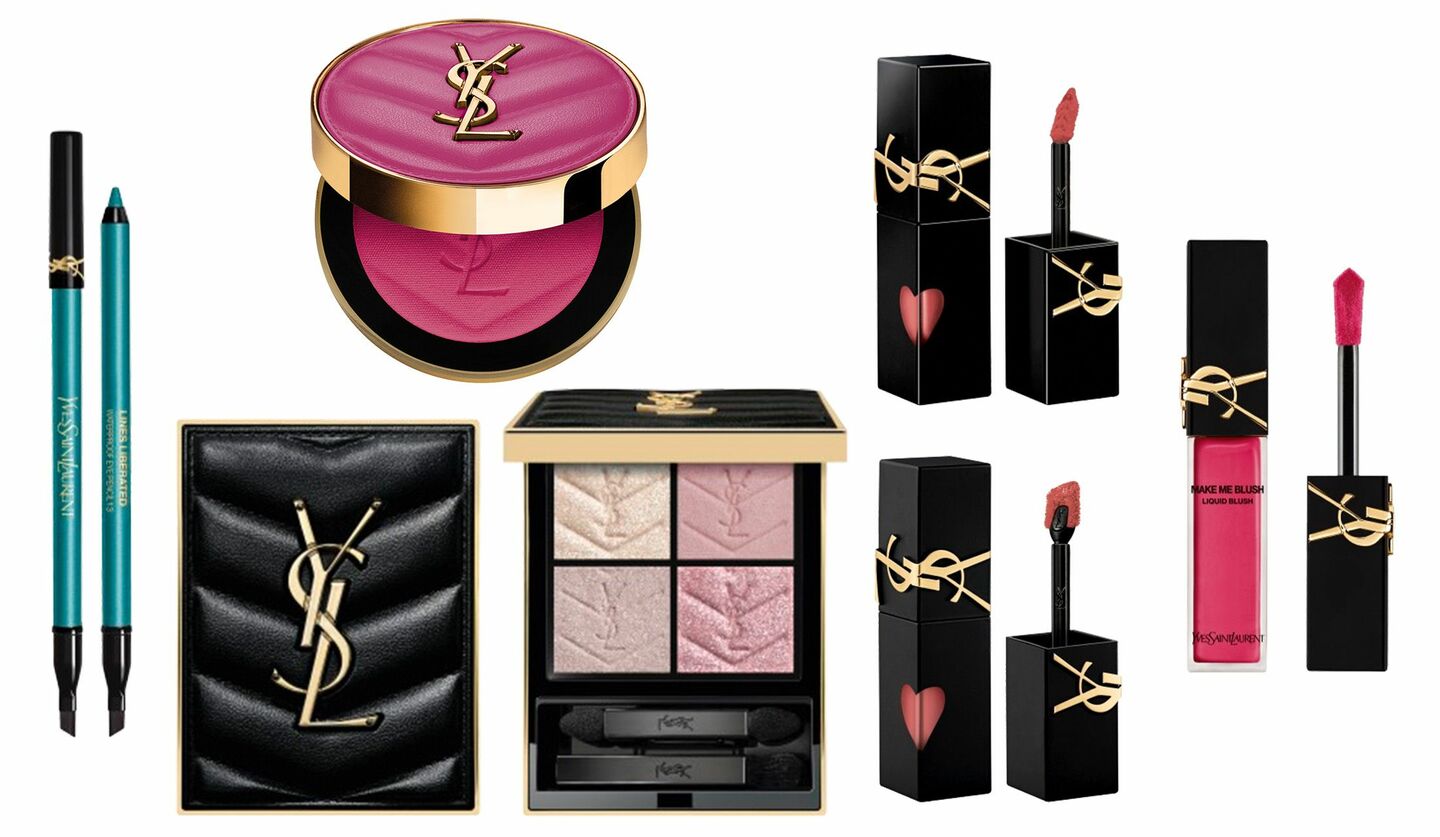 「ランウェイ コレクション」から「クチュール ミニ クラッチ」「YSL メイクミーブラッシュ パウダー」「YSL メイクミーブラッシュ リキッド」「YSL ザ インクス ヴィニルクリーム」「YSL ザ インクス ブラークリーム」「YSL リベレイテッド アイライナー ウォータープルーフ」の画像