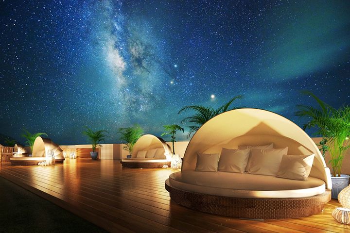 奄美の海と星空をすぐそばに感じられる屋上テラス