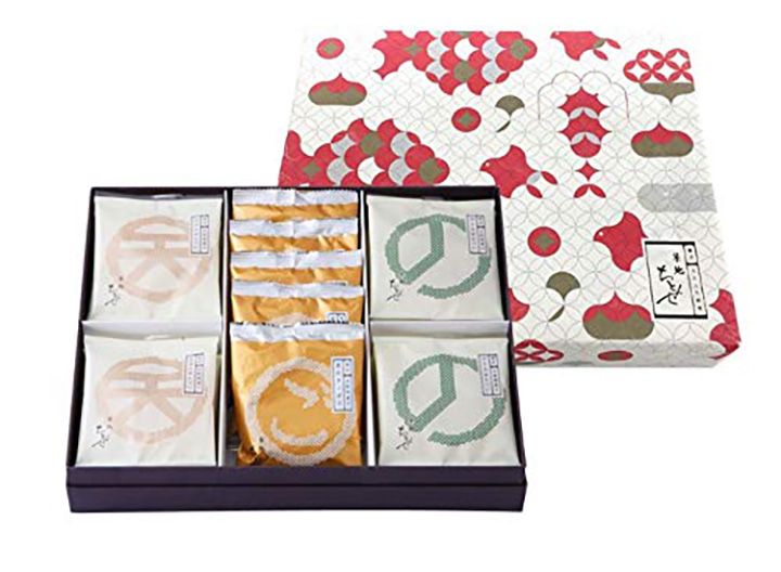 「天ぷらせんべい 三種ギフト詰合せ (天ぷら・のり天・ごぼう天 25枚入)」(築地ちとせ)(価格 ¥5,167)
