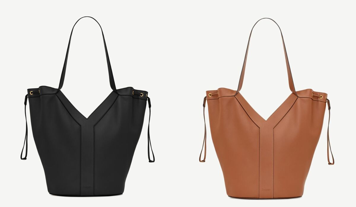 週末セールSAINT LAURENT テディドローストリングレザーバッグ