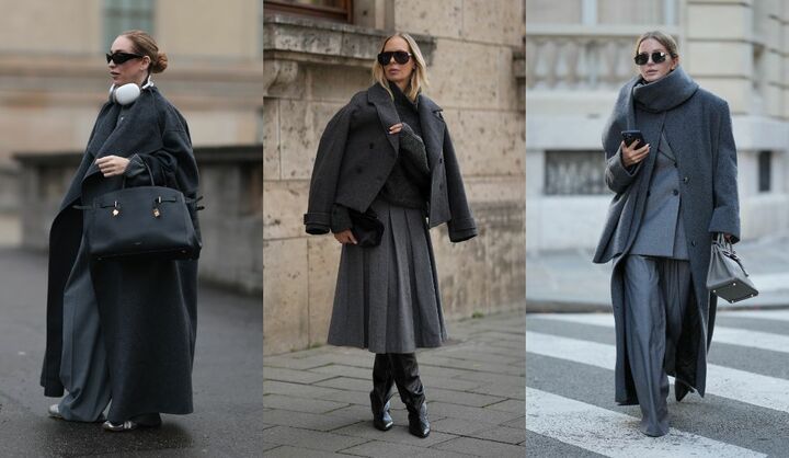 海外インフルエンサーの冬グレーコーデ