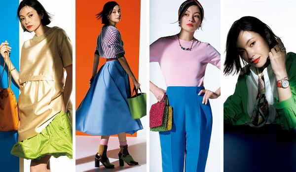 この春、注目の色鮮やかな「カラーミックス」スタイル12選｜３色以上で完成するきれい色のマルチレイヤード