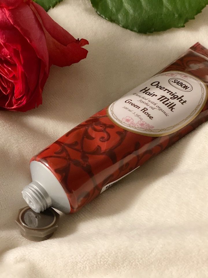 SABON オーバーナイトヘアミルク グリーン・ローズ 100㎖ ¥3,630
