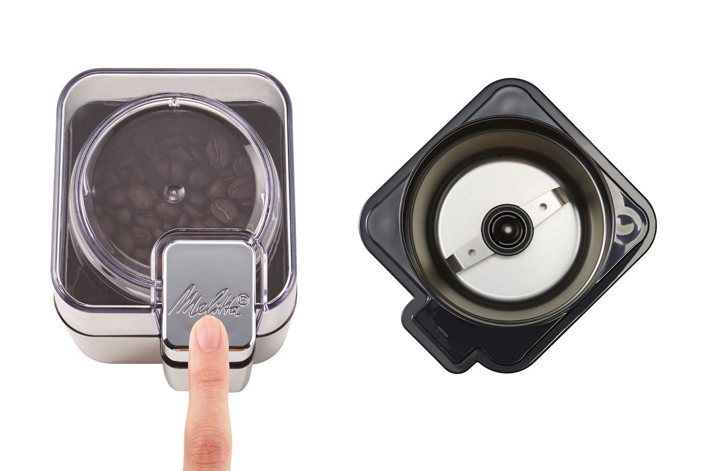 飲みたいときに、必要なだけ豆が挽ける! コンパクトでスマートなデザインの、プロペラ式電動コーヒーミル。