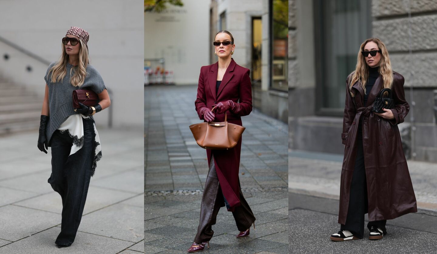 今季の本命トレンドカラー「バーガンディ」の装い３選