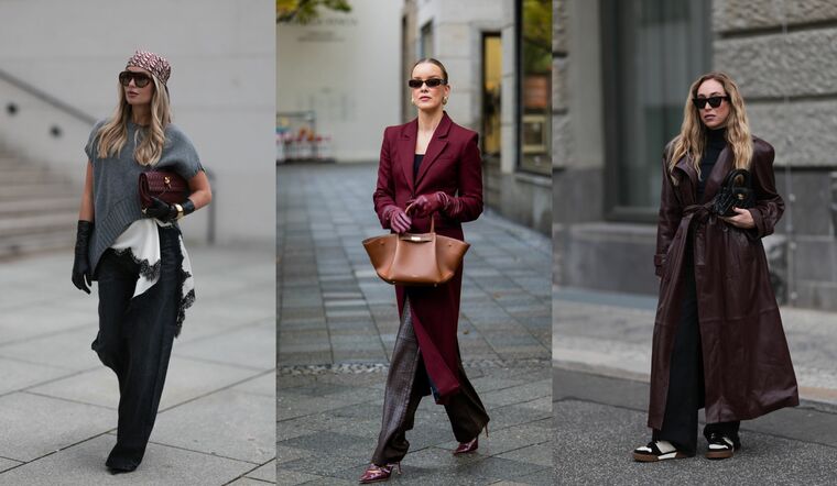 今季の本命トレンドカラー「バーガンディ」の装い３選