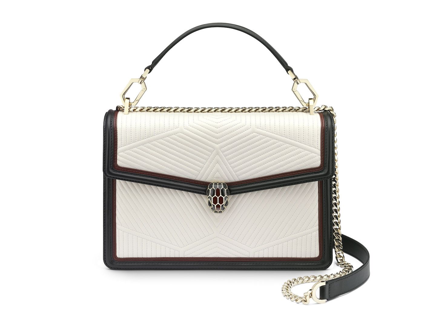 バッグ「SERPENTI(セルペンティ)」【縦19×横28.5×マチ8cm】(ホワイトアゲート)¥355,000(税抜)