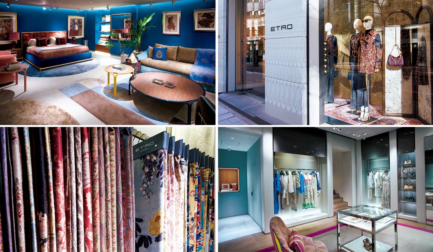 「エトロ銀座本店」の店内、外観