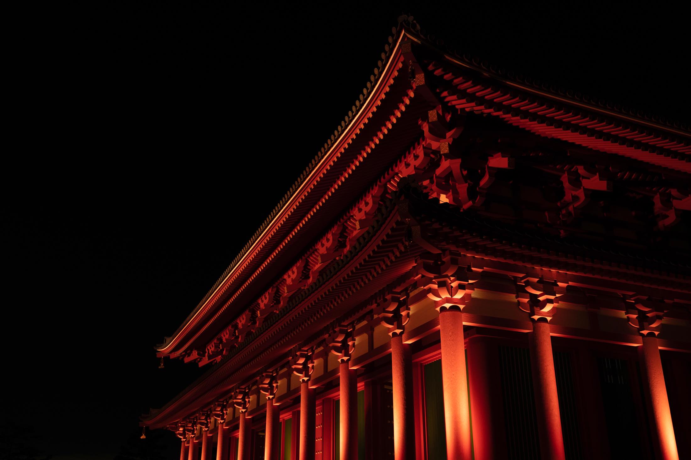 『α7 III』で撮影した夜の奈良・興福寺中金堂