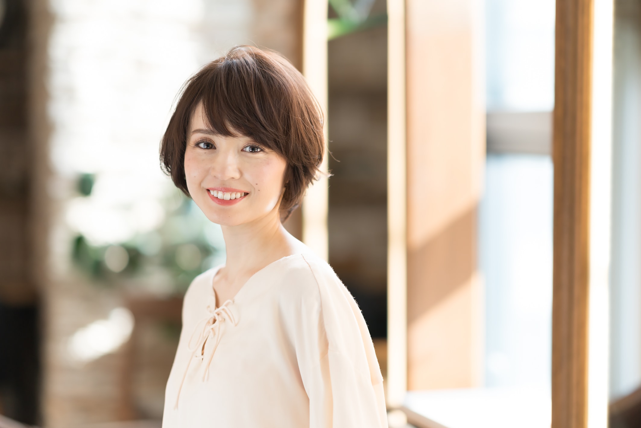 ■トップにボリュームのある菱形シルエットで若見え!