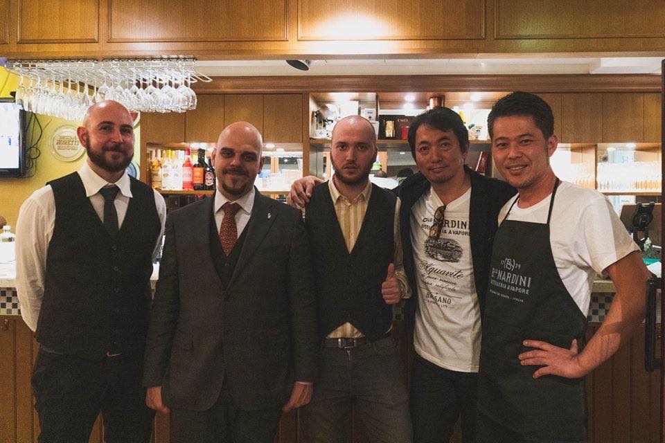 今回グラッパ・ナルディーニを使ったミクソロジー・イベントでは日本とイタリア合同チームによるアペリティーヴォの提案が行われた。