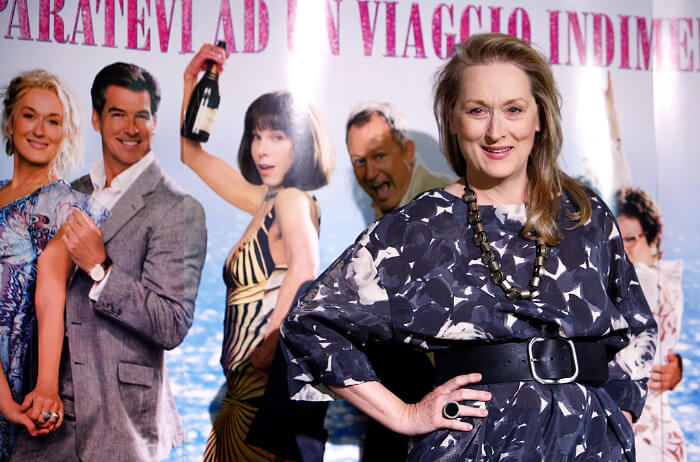 2008年9月27日、ローマで行われたフォトコールに登場した主演のメリル・ストリープ。