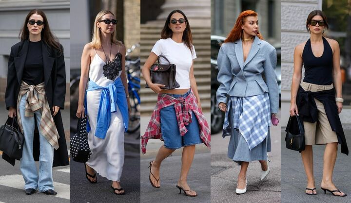 シャツ腰巻きコーデ