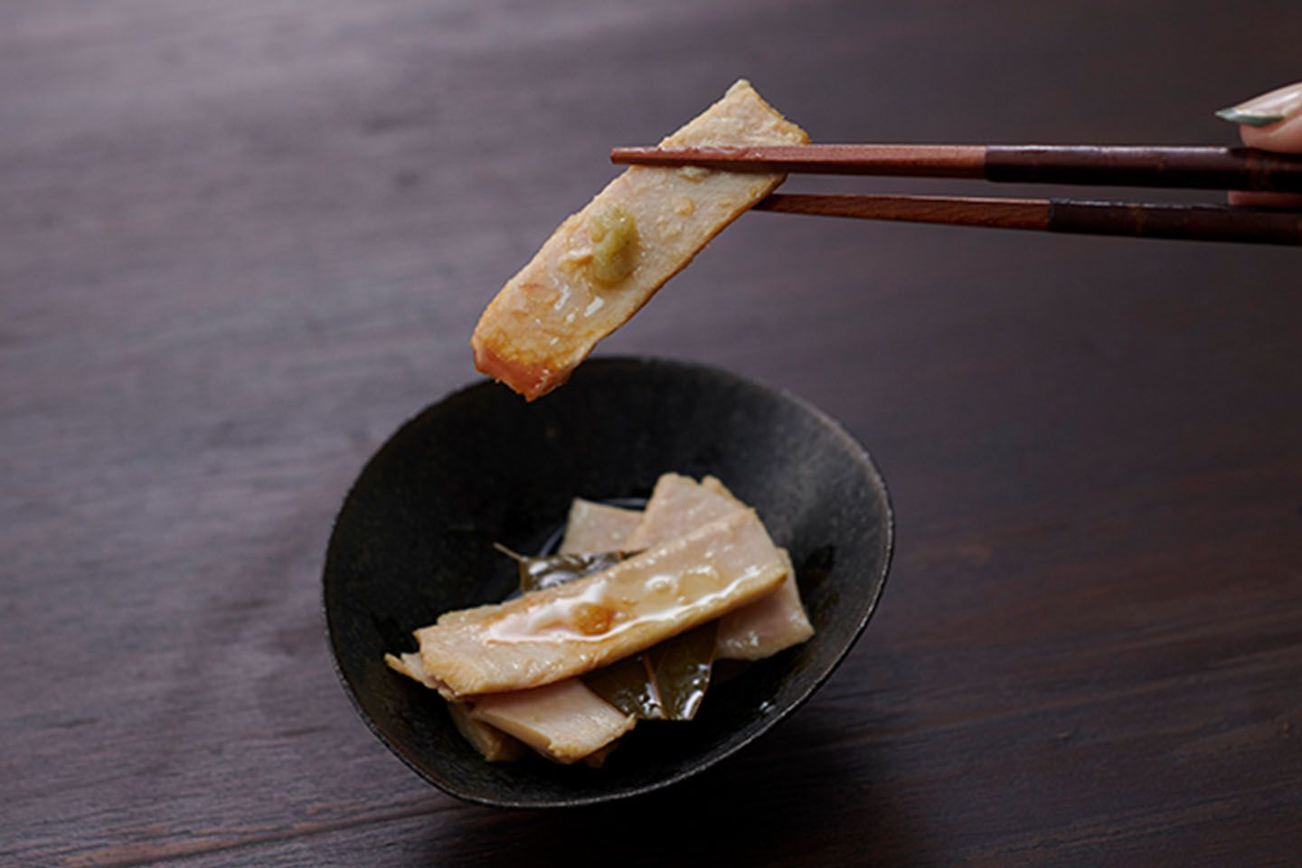 わさび醤油でいただく