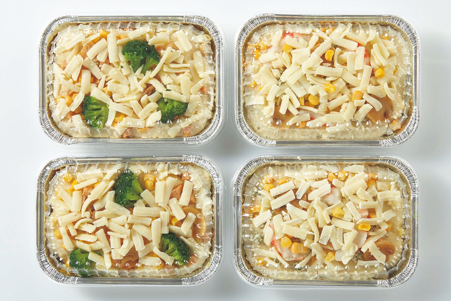 「かるなぁ」の2種のベジ豆乳グラタンセット【内訳:豆乳グラタン(ベジシーフード・SOYハム)各270g×各2】¥3,000(税抜)※限定100点、ハラール認証は取得していません。